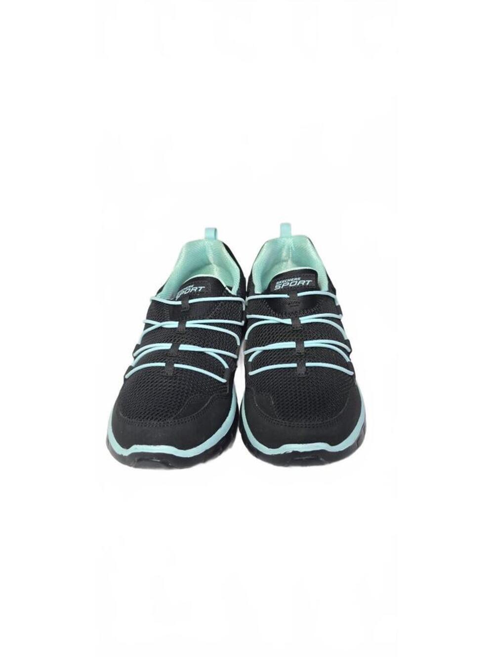 Skechers Women's Black and Light Blue Sport Sneakers Size 7